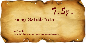 Turay Szidónia névjegykártya